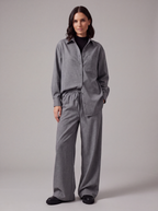 PANTALONI PALAZZO GRIGI CON COULISSE