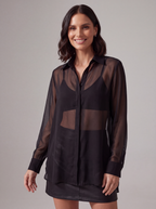CAMICIA ORGANZA NERA