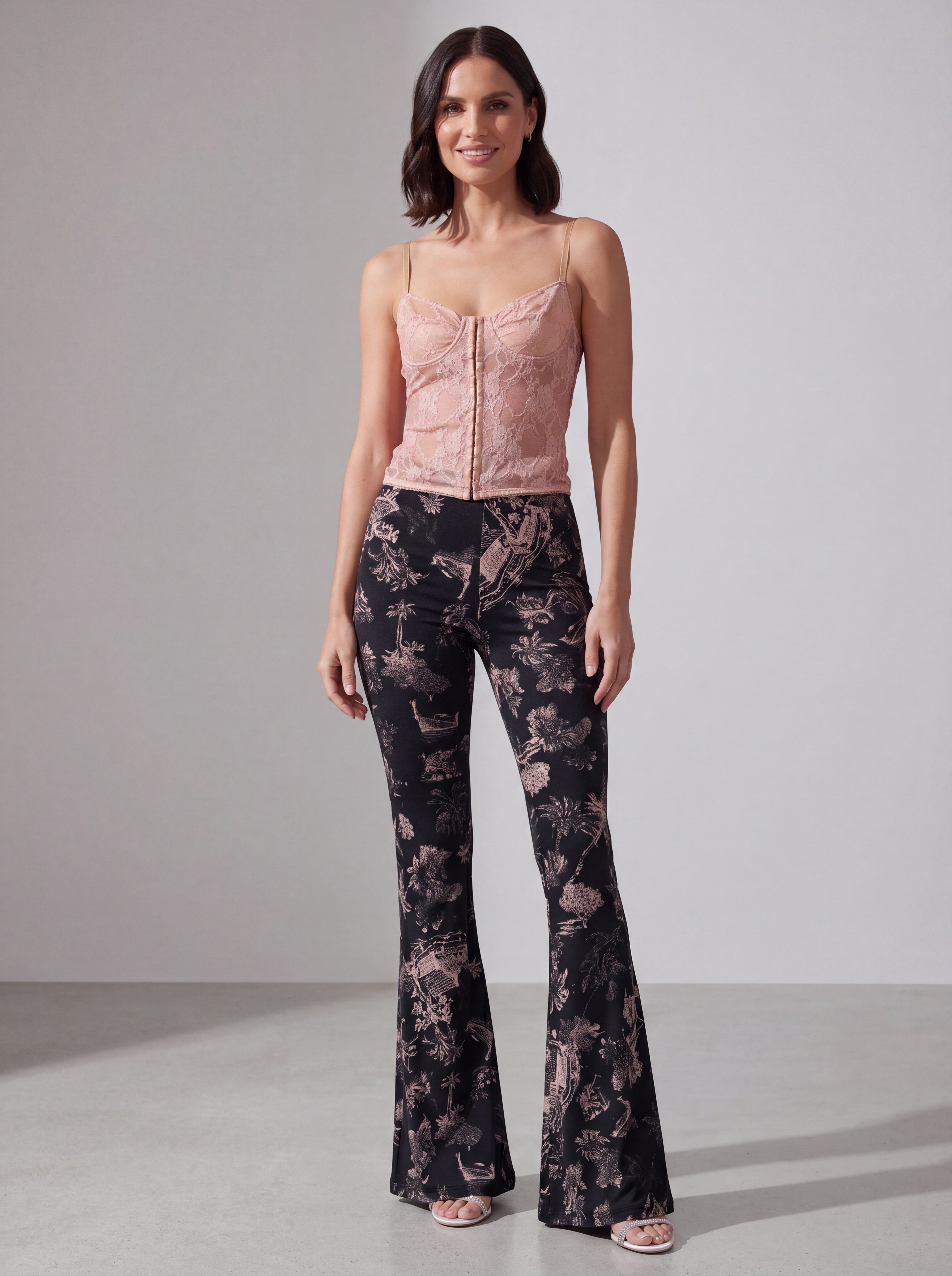 BUSTIER PIZZO ROSA