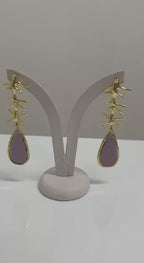 ORECCHINI CON GOCCIA MALVA