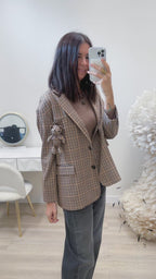 BLAZER  A QUADRI SPILLA ORSETTO