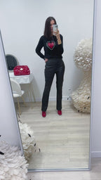 PANTALONI GESSATI CON COULISSE